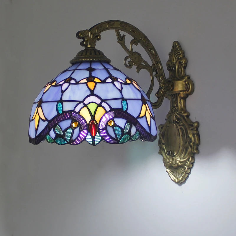 Lampe de Chevet Murale Tiffany à vitrail