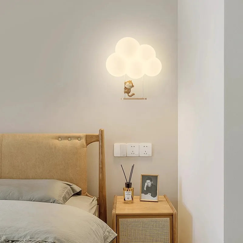 Lampe de chevet Murale Nuage Blanc pour Enfant