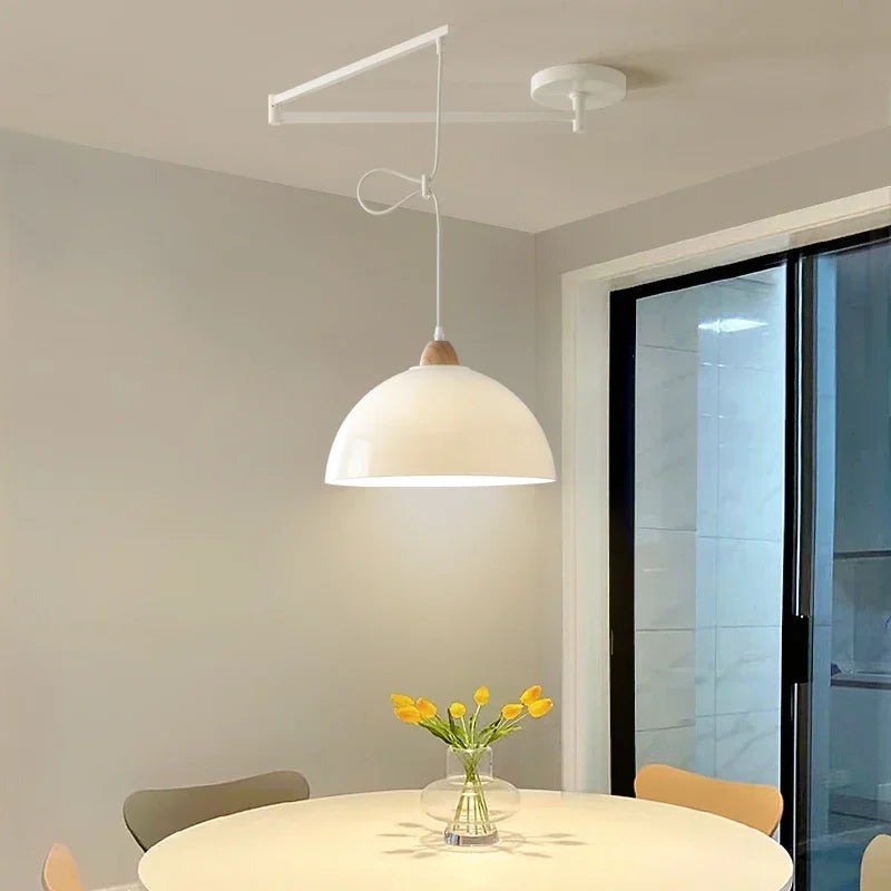 Lampe de Chevet Suspendue avec Bras Articulé Scandinave