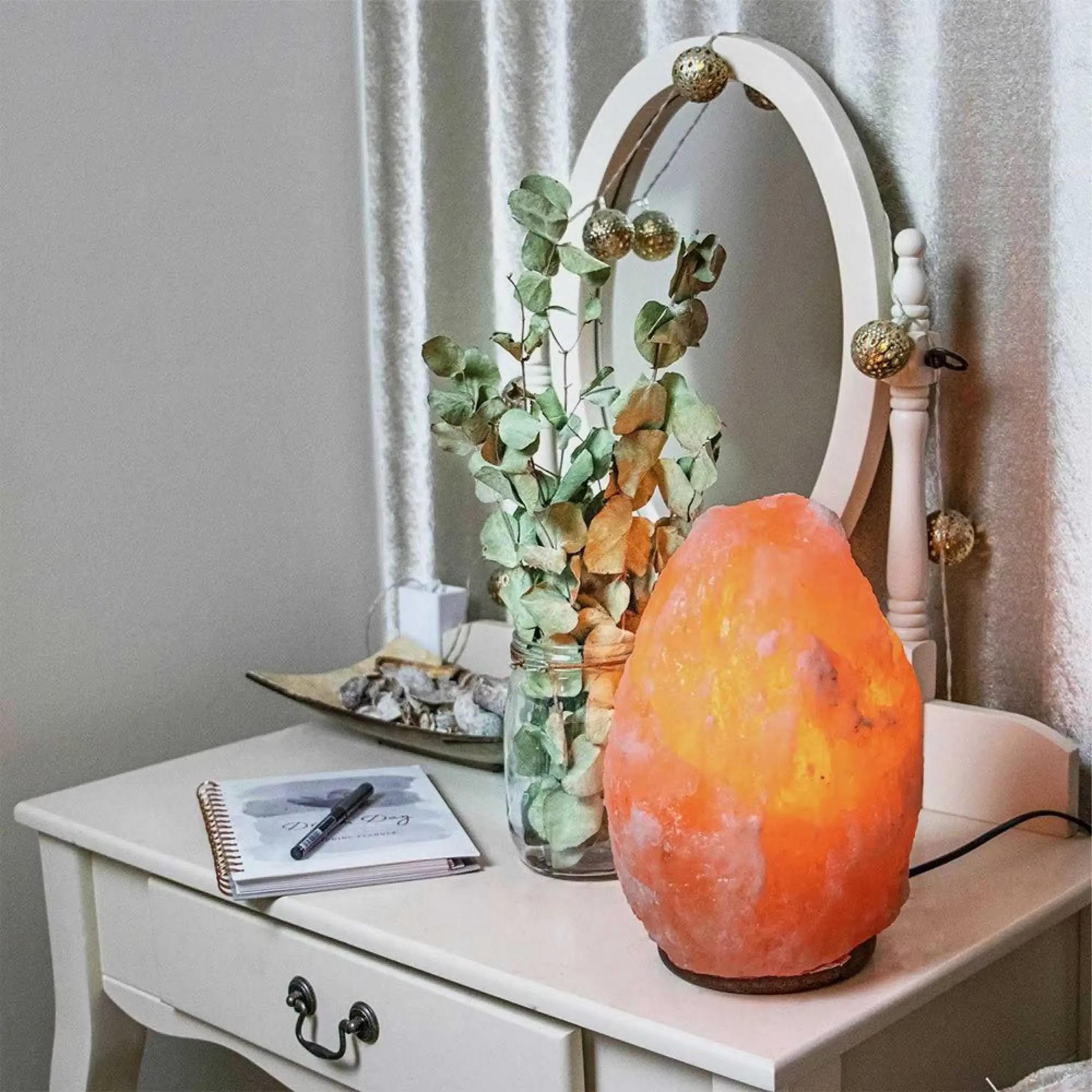 Véritable Lampe de Sel d'Himalaya - Opale