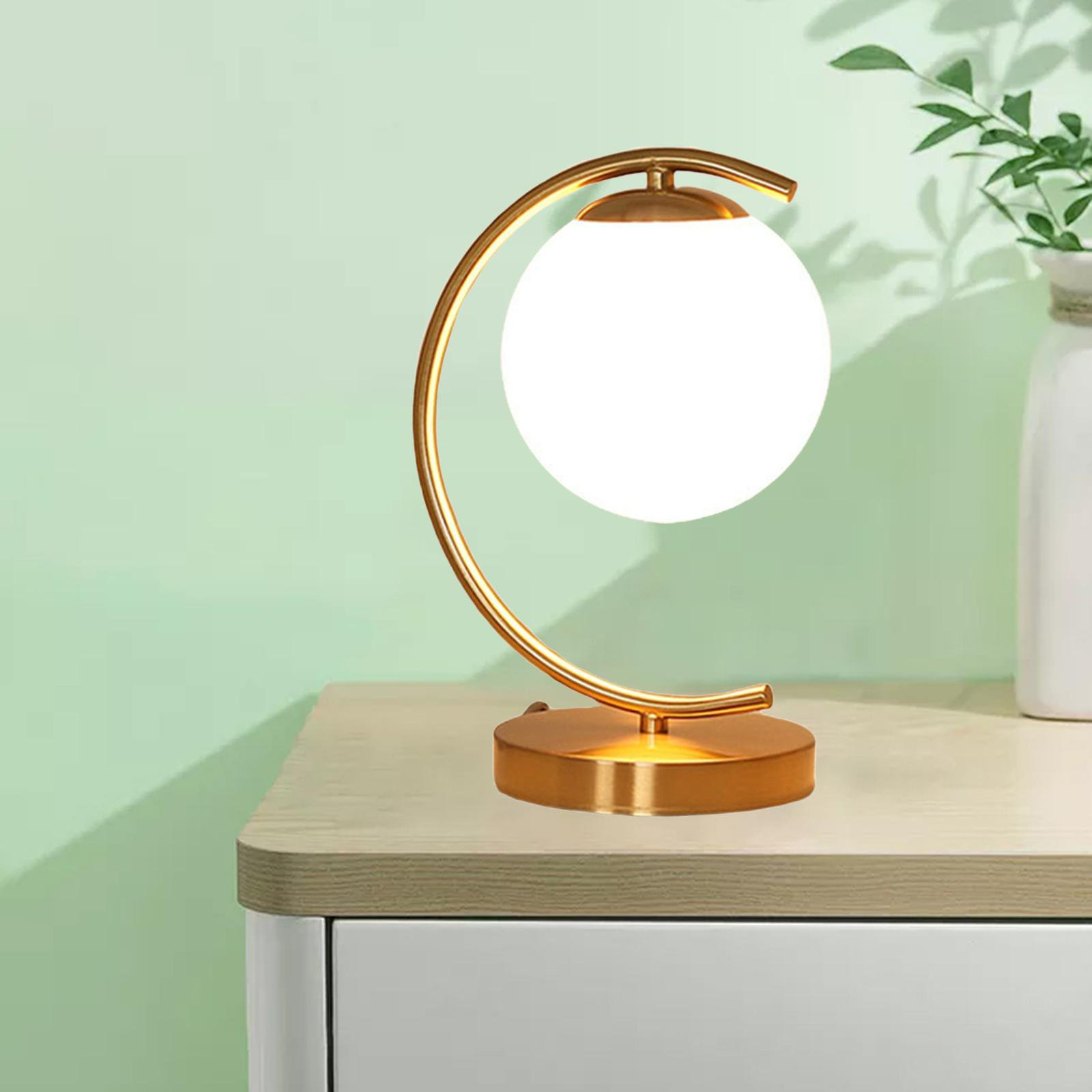 Lampe de chevet Lune Dorée Design avec Boule